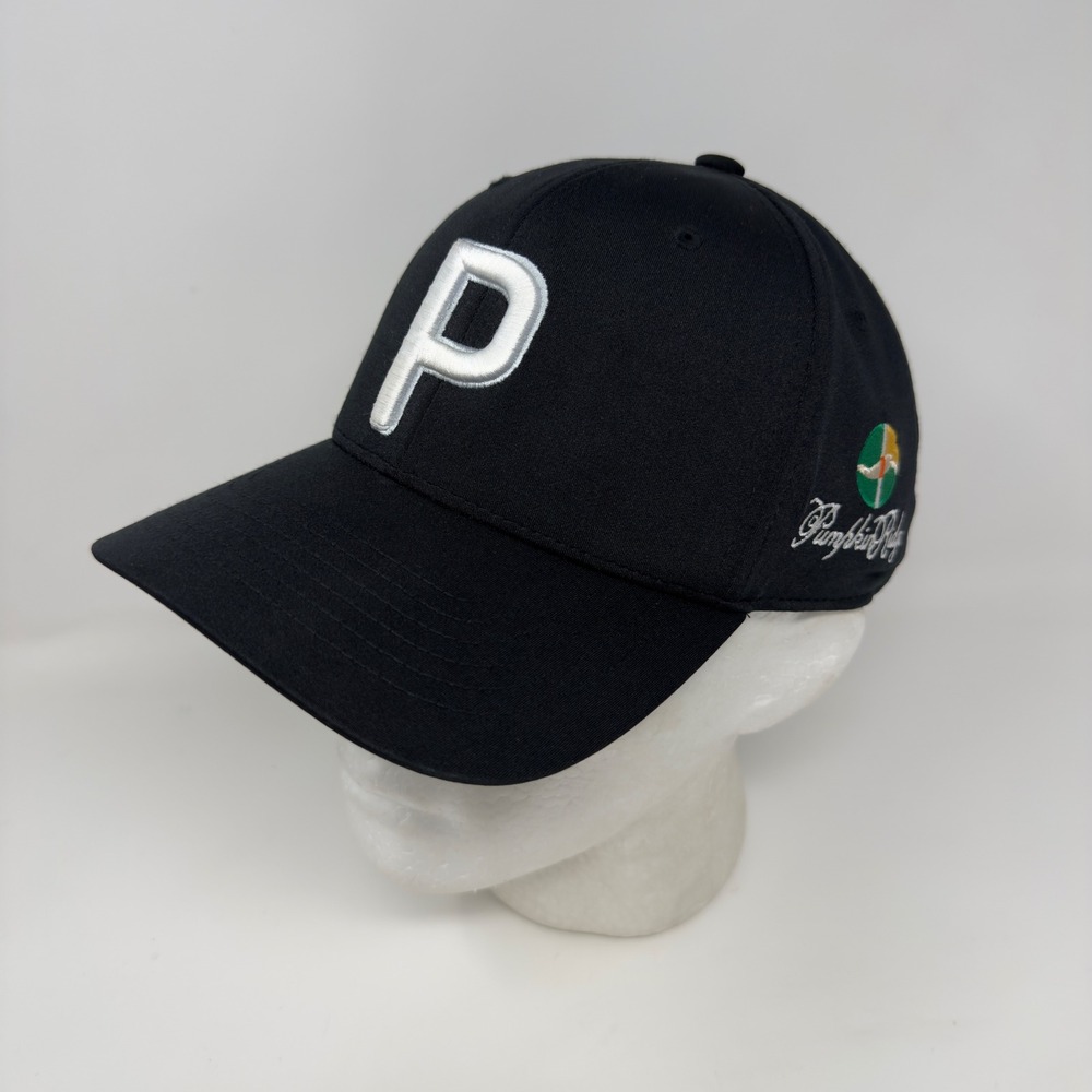 Puma Golf Tour Exclusive "P" Snapback Hat Cap Black Pumpkin Ridge Golf Course